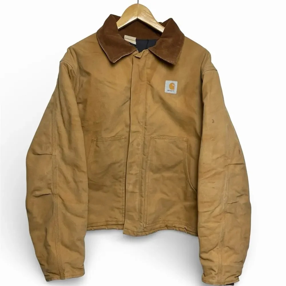 Carhartt Men's Brown tan distressed Field work Jacket XL